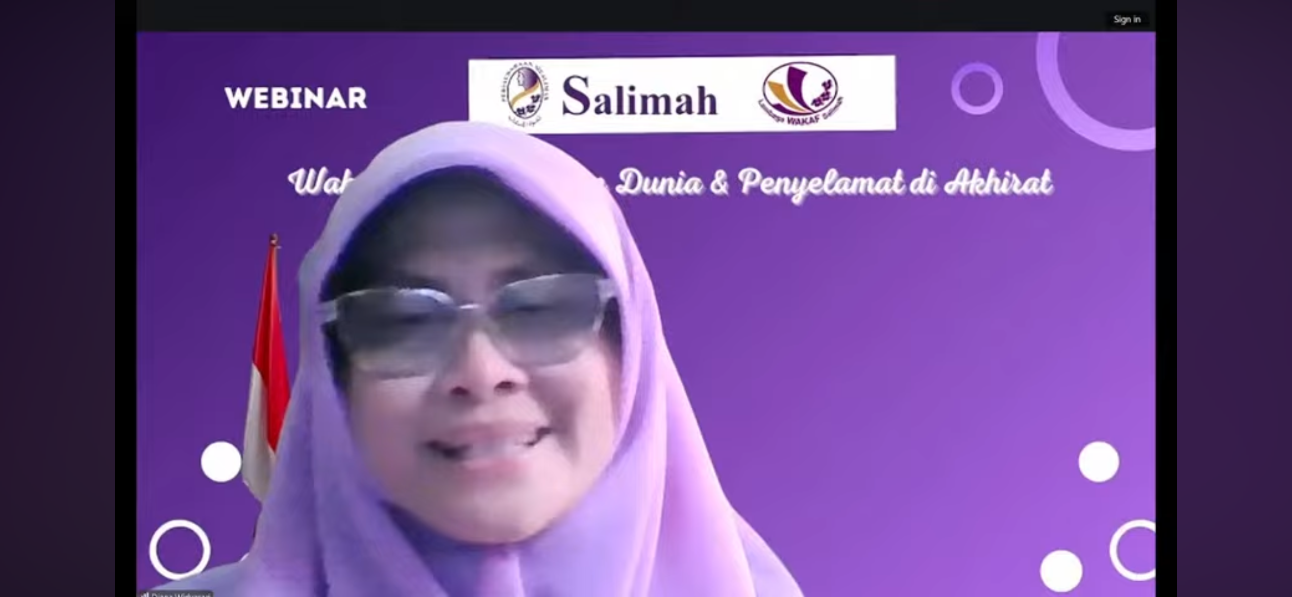 Webinar Lembaga Wakaf Salimah: Wakaf Memakmurkan Dunia dan Penyelamat di Akhirat