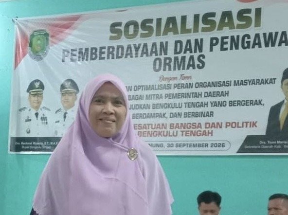 Sinergi Membangun Daerah, Ketua PD Salimah Bengkulu Tengah Hadiri Sosialisasi Pemberdayaan Ormas